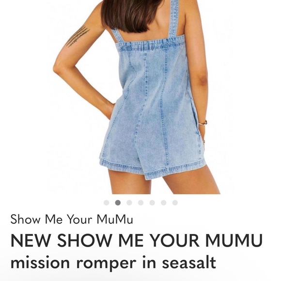 Show Me Your Mumu Mission denim zip up romper - Picture 6 of 9